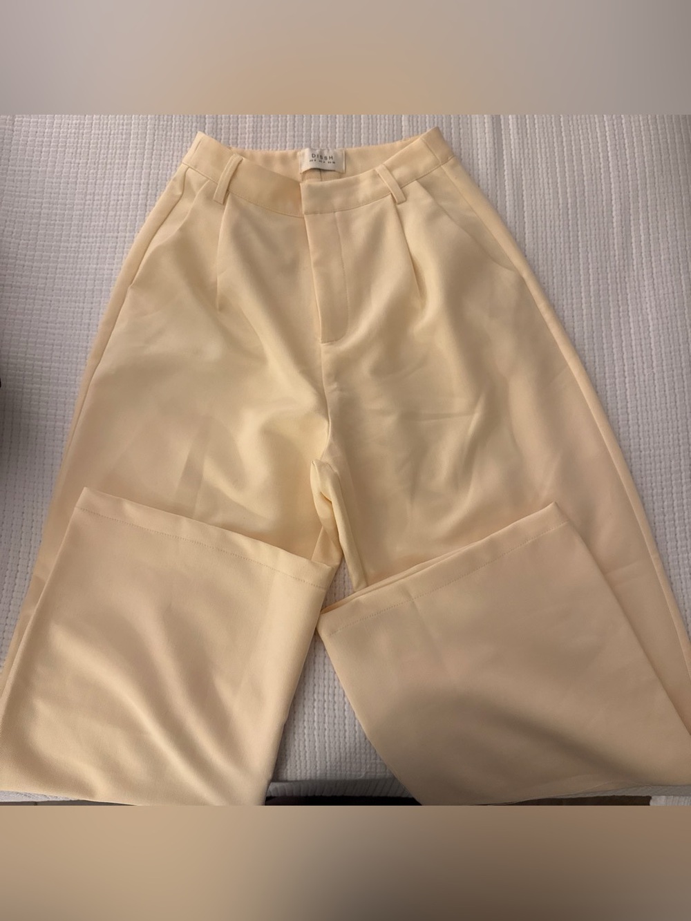 DISSH Pale Cream High-Rise Wide-Leg Trousers